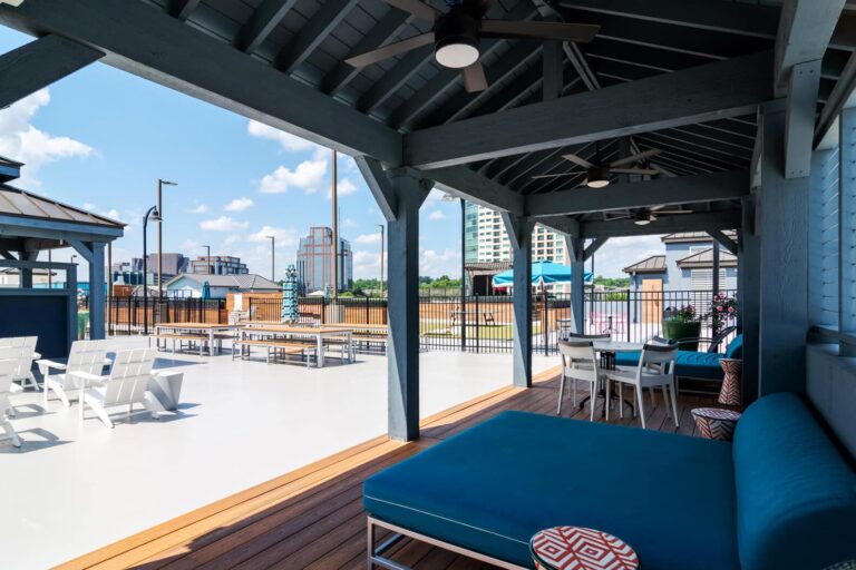 Relax at the rooftop lounge at our luxury apartments in Dunwoody, GA.